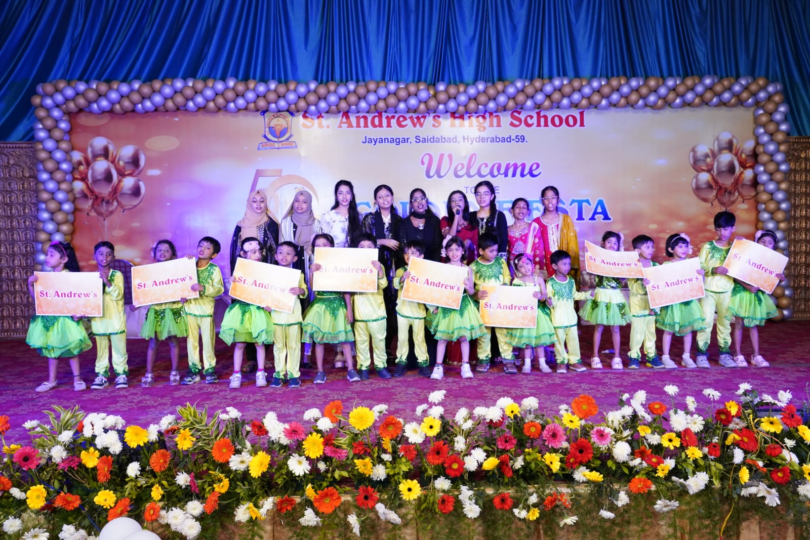 Students participating in school activity